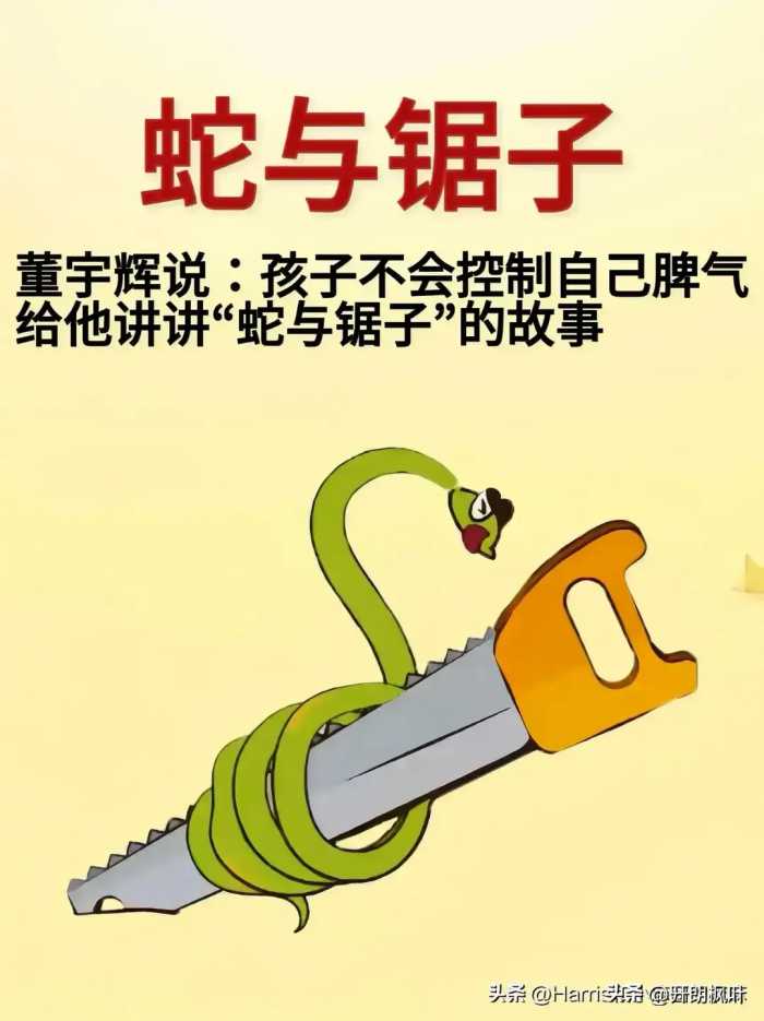 董宇辉：孩子不会控制自己的脾气，给他讲讲“蛇与锯子”的故事